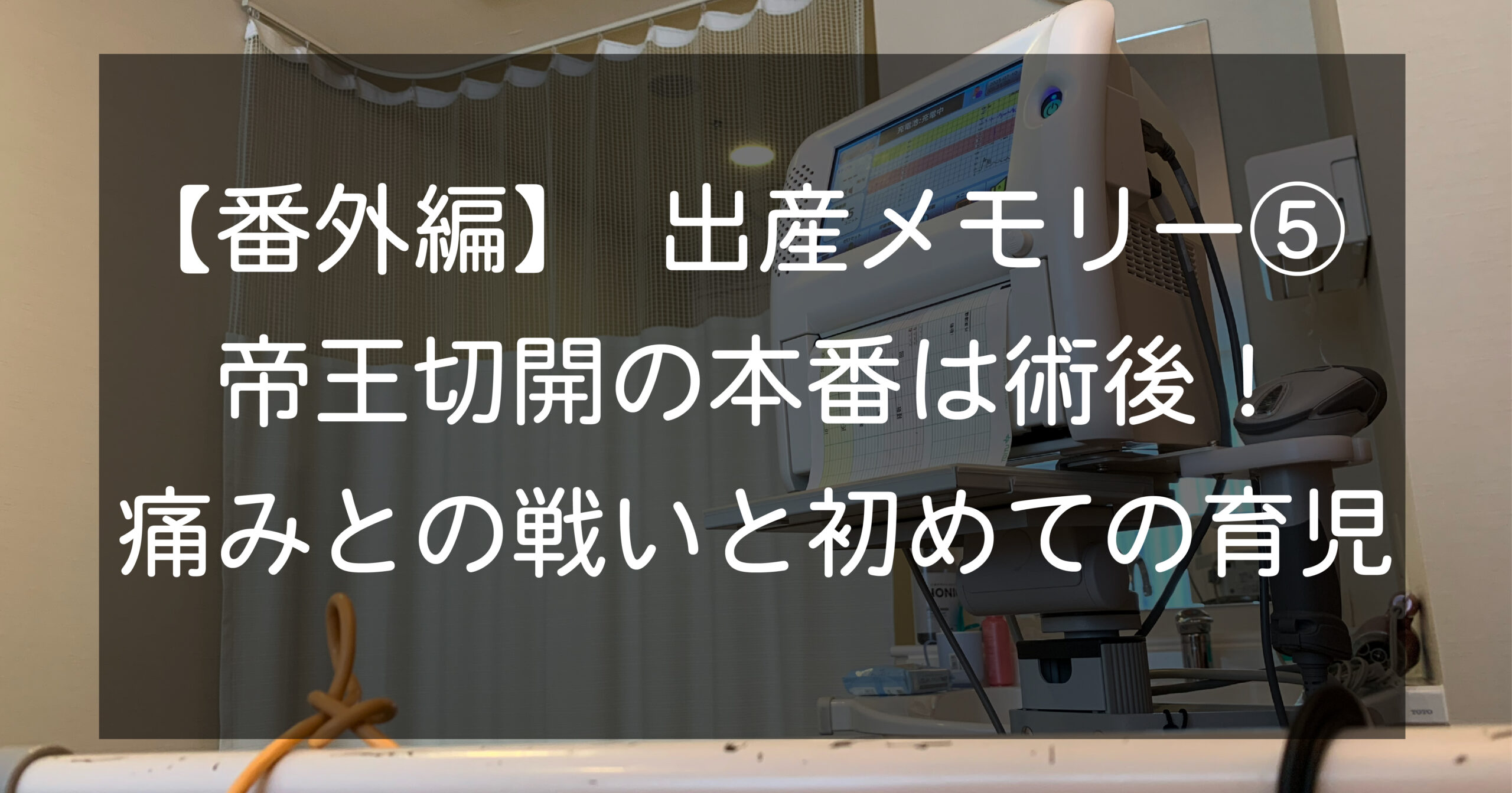 【番外編】出産メモリー⑤帝王切開の本番は術後！痛みとの戦いと初めての育児